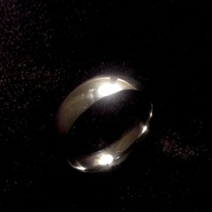 (RESERVED) White ring men's wedding band